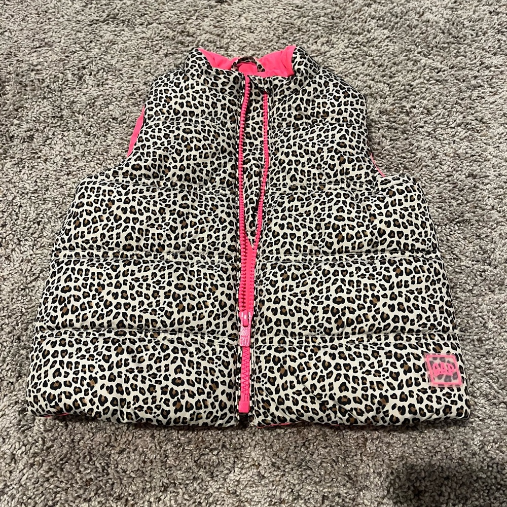 Baby Gap puffer vest.  Cheetah print.  Like new.